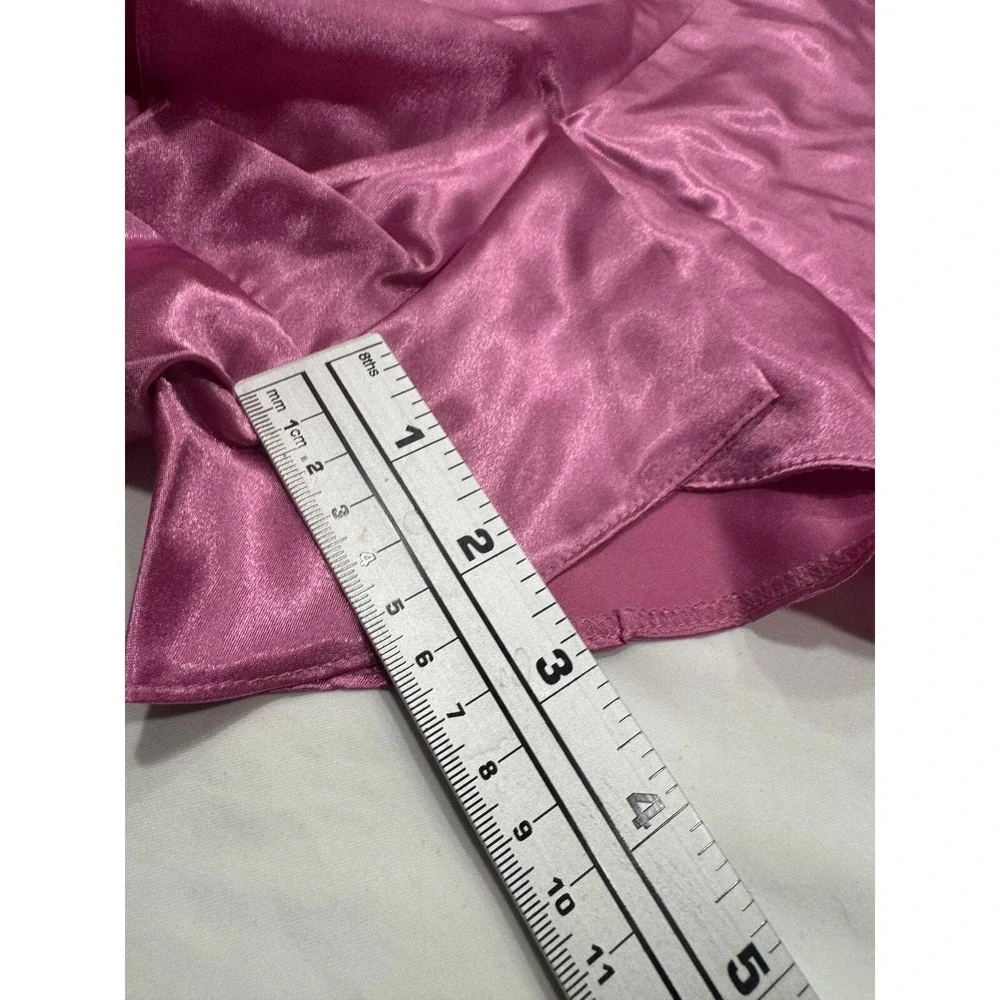 NEW Frederick's of Hollywood Delphine Satin Lace Sleep Set‎ Plus 1X Pink NWT